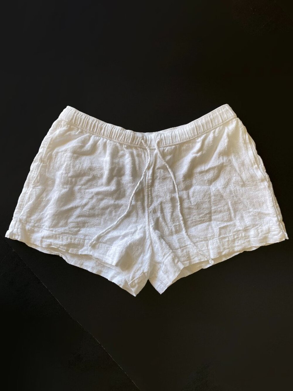 Abercrombie & Fitch Women’s Pull On Linen Blend Shorts In White Size S Lined